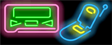 Pager and Cellphone Neon Sign