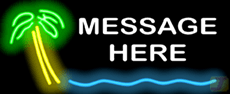 Custom Message Palm Tree Neon Sign