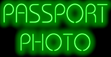 Passport  Photo Neon Sign