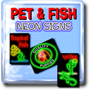 Pets & Fish Neon Signs