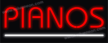 Pianos Neon Sign
