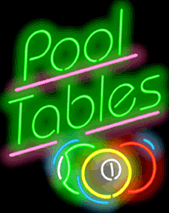 Pool Tables Neon Sign w/ Balls