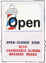 OPEN-CLOSED w/ Barber Pole
