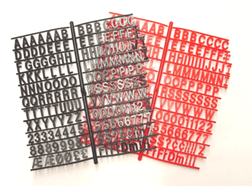 Extra Letter Set for Sliding Message Sign