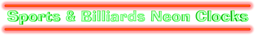Sports & Billiards Neon Clocks