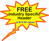 Free Header Set with purchase of any Sidewalk Sign!