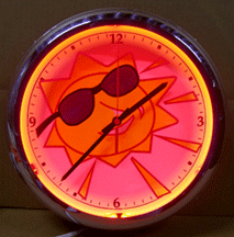 Clearance - Sunshine Face Neon Clock