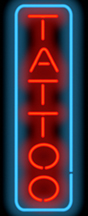 Vertical Tattoo Neon Sign