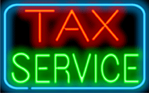 Tax Service Neon Sign
