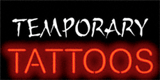 Temporary Tattoo Neon Sign