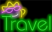 Travel with Sun Neon Sign