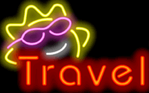 Travel Neon Sign w/Sunshine