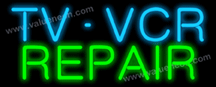 TV VCR Repair Neon Sign