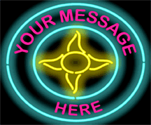 Animated Twinkling Sun Neon Sign with Custom Message