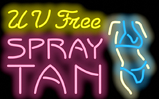 UV Free Spray Tanning Neon Sign