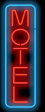 Motel (Vertical ) Neon Sign