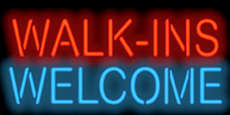 Walk-Ins Welcome Neon Sign