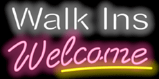 Walk Ins Welcome Neon Sign