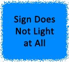 Sign Does Not Light at All