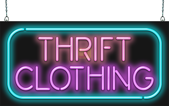 Thrift Clothing Neon Sign
