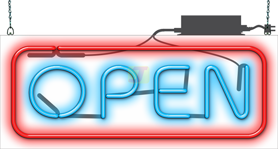 Liberty Open Neon Sign