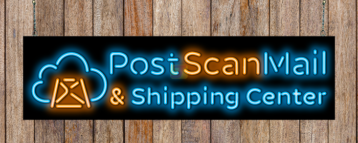 Post Scan Mail & Shipping Center Neon Sign