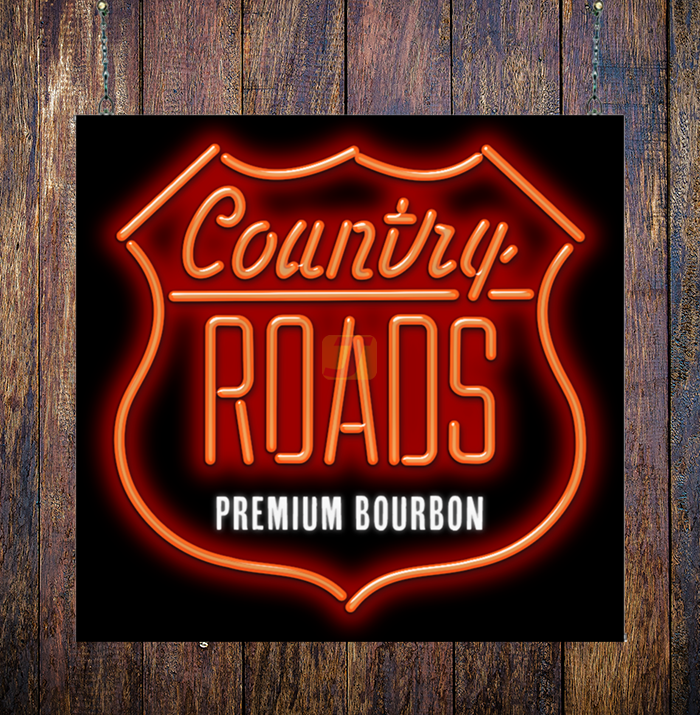 Country Roads Neon Sign