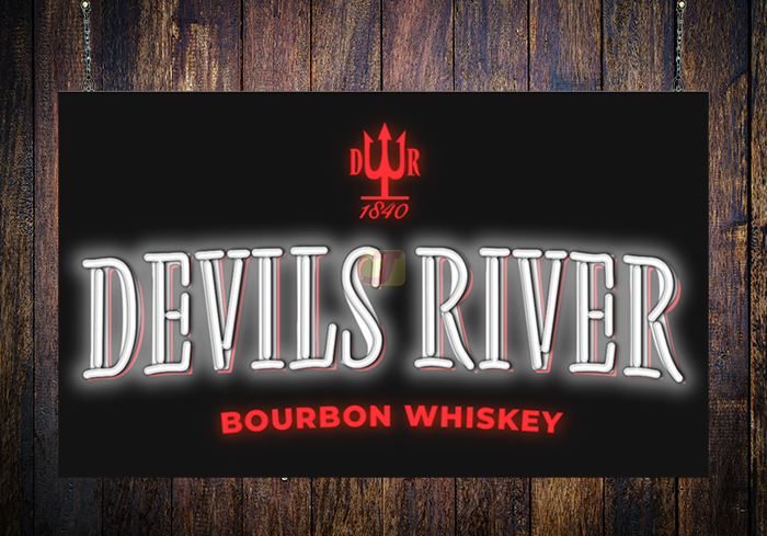 Large Devils River Neon Sign
