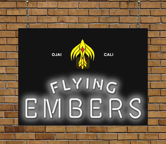 Flying Embers Neon Sign
