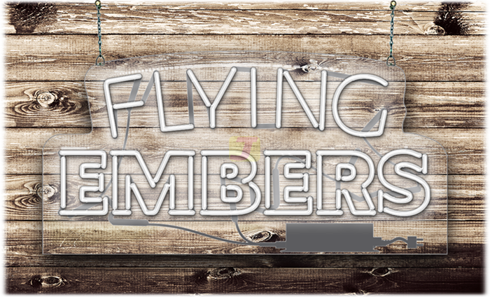 Flying Embers Neon Sign