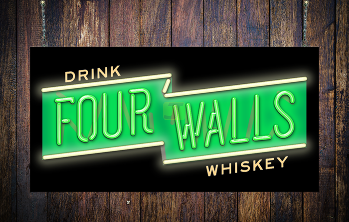 Drink Four Walls Whiskey Neon Sign
