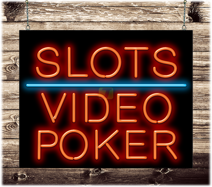 Slots Video Poker Neon Sign