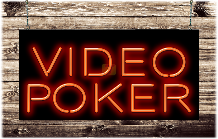 Video Poker Neon Sign