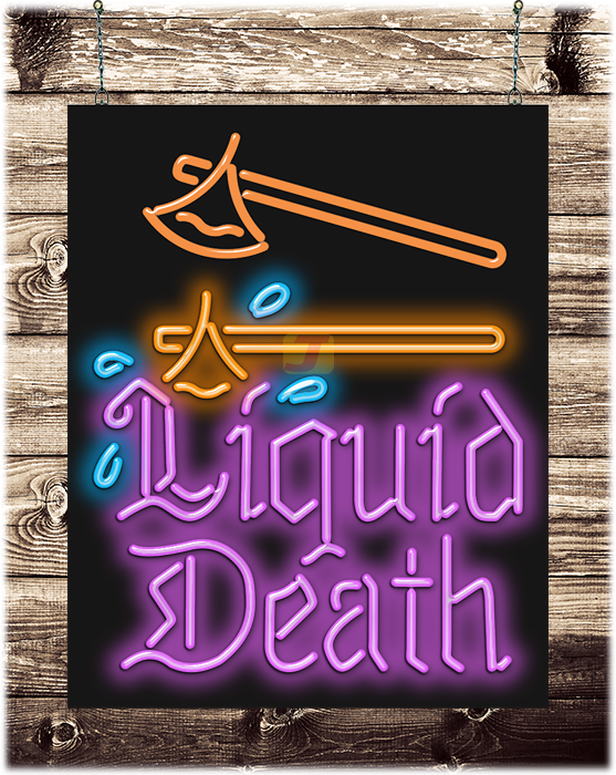 Liquid Death Animated Neon Sign