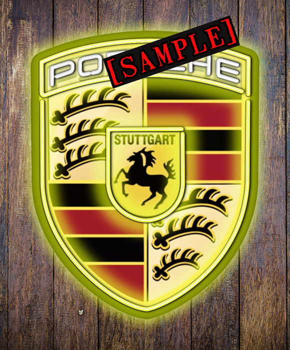 Large Prsh Shield Logo Neon Sign
