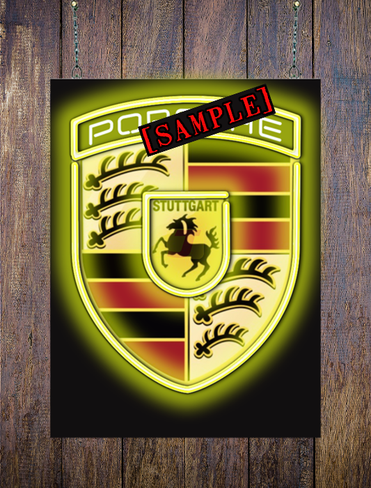 Small Prsh Shield Logo Neon Sign