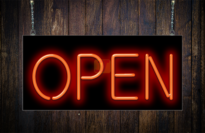 Open Neon Sign