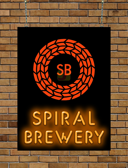 Small Spiral Brewery Neon Sign