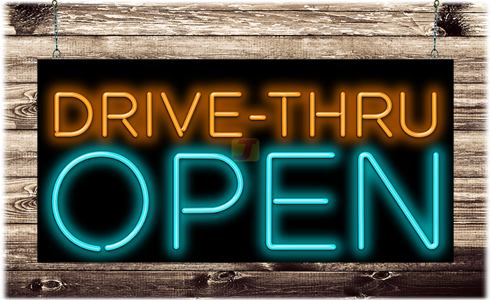 Drive-Thru Open Neon Sign