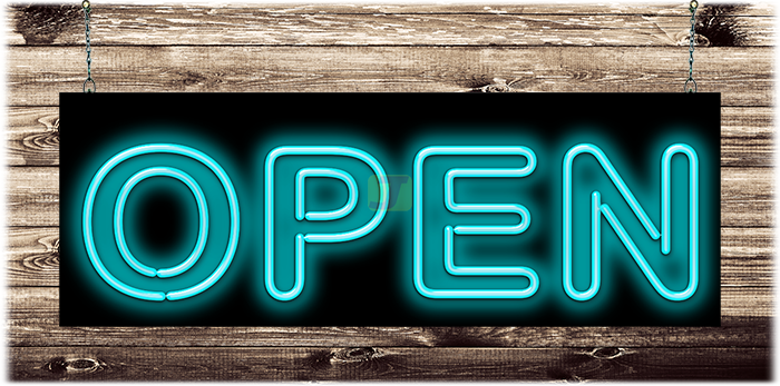 Open Neon Sign