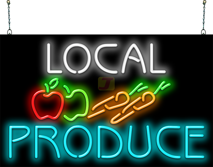 Local Produce Neon Sign