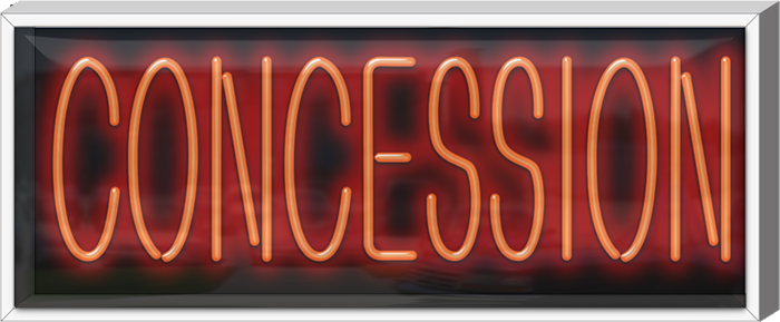 Outdoor XL Concession Neon Sign