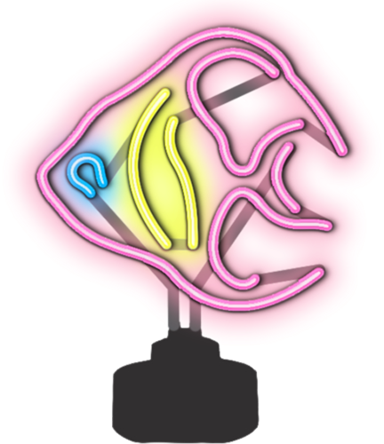 Angelfish Neon Sculpture