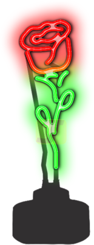 Red Rose Neon Sculpture