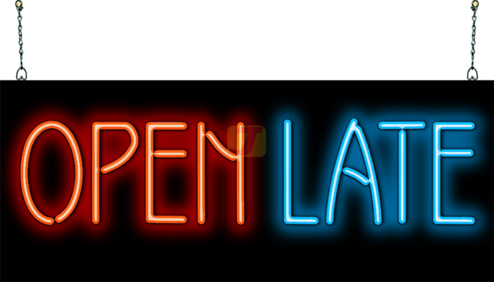 Open Late Neon Sign