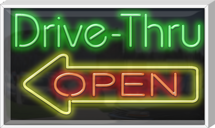 Neon Green Open Store Sign Outdoor Flag