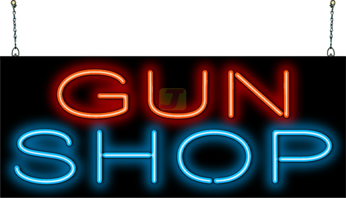 Gun Shop-LED Neon Sign 30"L X 12"H #30247