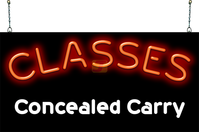 Concealed Carry Classes Neon Sign