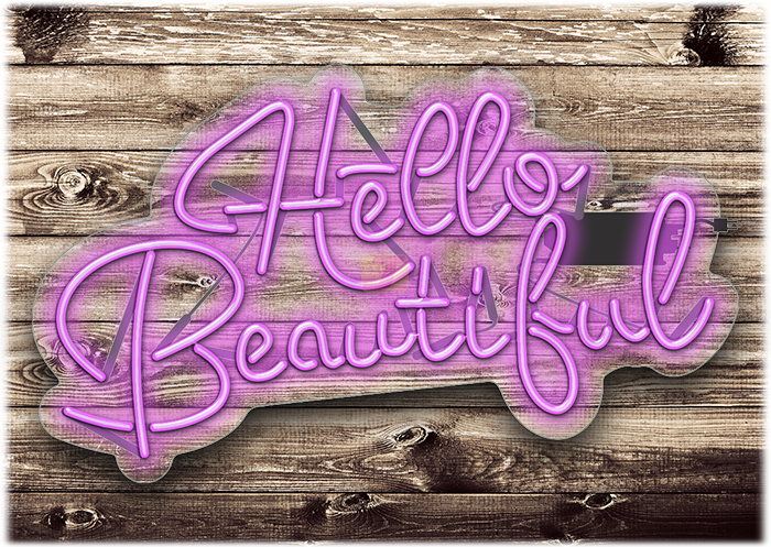 Hello Beautiful Neon Sign