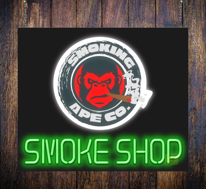 Smoking Ape Co. Smoke Shop Neon Sign